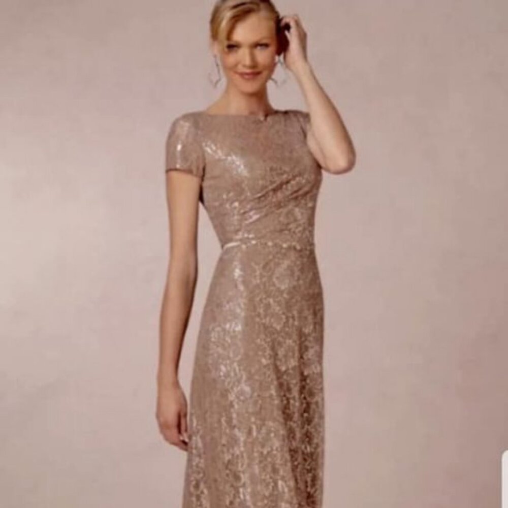 Floral Lace Draped Dress